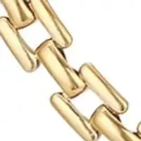 Tarnish Resistant 18k Gold Plated Grid Chain Necklace