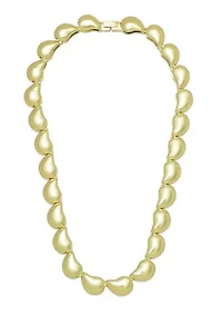 Gold Plated Teardrop Chain Necklace