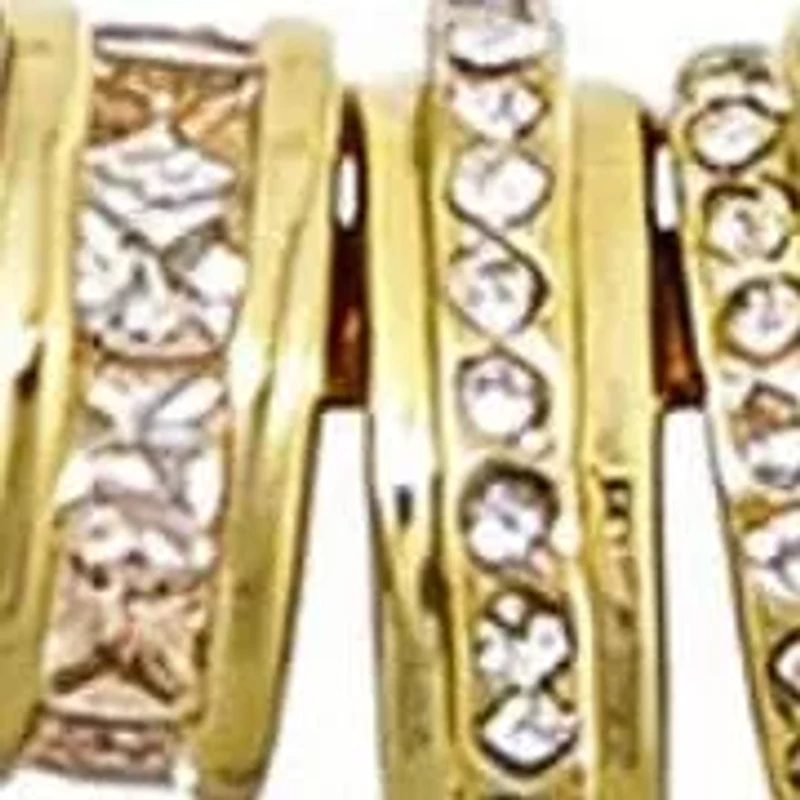 14k Gold Plated Sliding Rings Collar Necklace