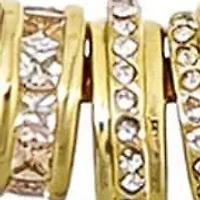 14k Gold Plated Sliding Rings Collar Necklace