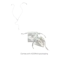 Rhodium Plated Crystal Y Lariat Necklace