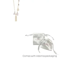 14k Gold Plated Multi Shape Crystal Necklace
