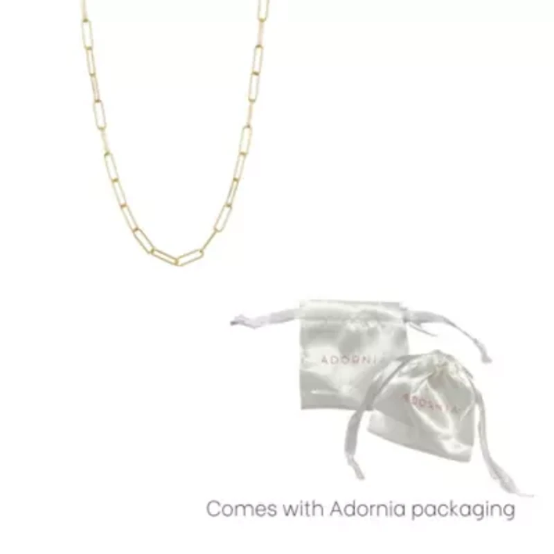 Tarnish Resistant 14k Gold Plated Paper Clip Oval Link Layering Necklace