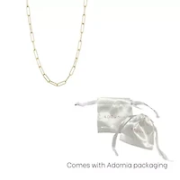 Tarnish Resistant 14k Gold Plated Paper Clip Oval Link Layering Necklace