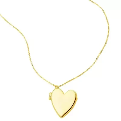 14k Gold Plated Heart Locket Necklace