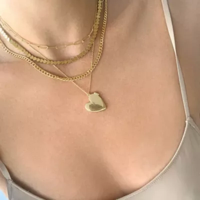 14k Gold Plated Heart Locket Necklace