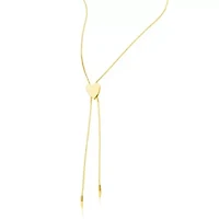 14k Gold Plated Heart Bolo Necklace