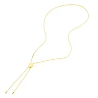 14k Gold Plated Heart Bolo Necklace