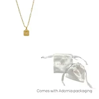 Tarnish Resistant 14k Gold Plated Paper Clip Chain Pendant Neckalce