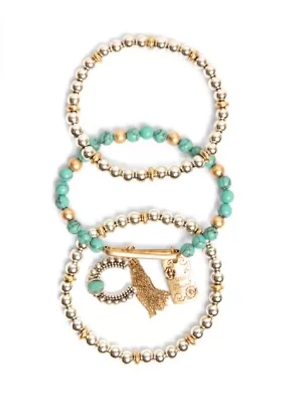 Beaded Stretch Bracelet Set