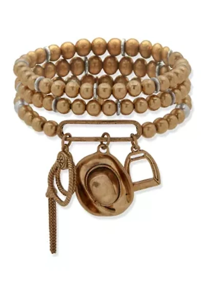  Cowboy Hat Charm Stretch Bracelet