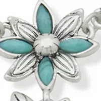  Blue Beaded Flower Hand Chain