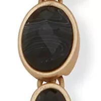 Jet Gold Tone Hand Chain 