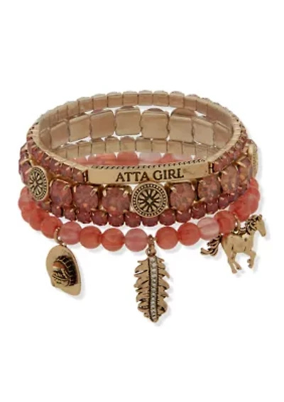 Crystal Atta Girl Stretch Bracelet