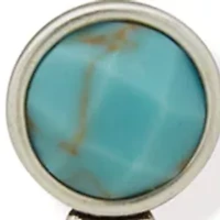 Silver Tone Turquoise Feather Trio Earring Set