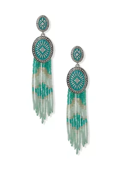 Multi Long Beaded Earrings