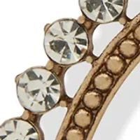  Crystal Round Stone Open Drop Earrings