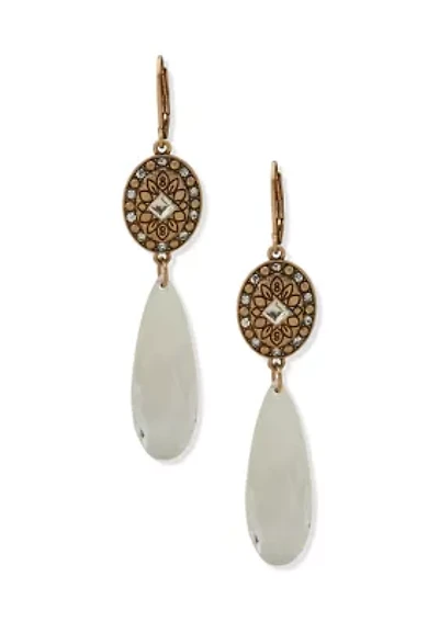 Crystal Stone Drop Earrings