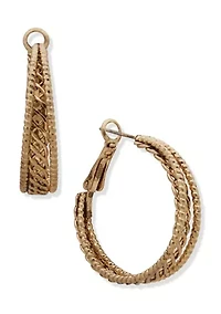 Braided Hinge Hoop Earrings