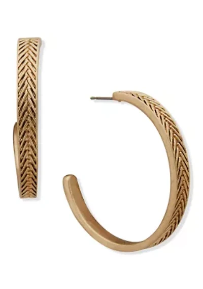 Pavé Braid Hoop Earrings