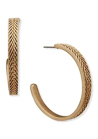 Pavé Braid Hoop Earrings