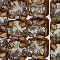 Crystal Heart Chain Linear Earrings