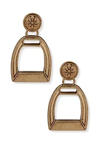 Post Stirrup Drop Earrings