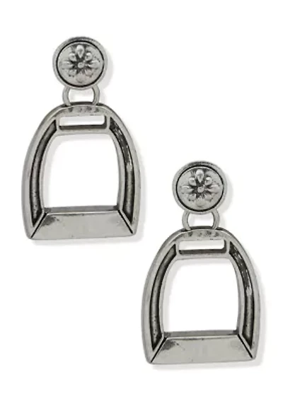 Post Stirrup Drop Earrings