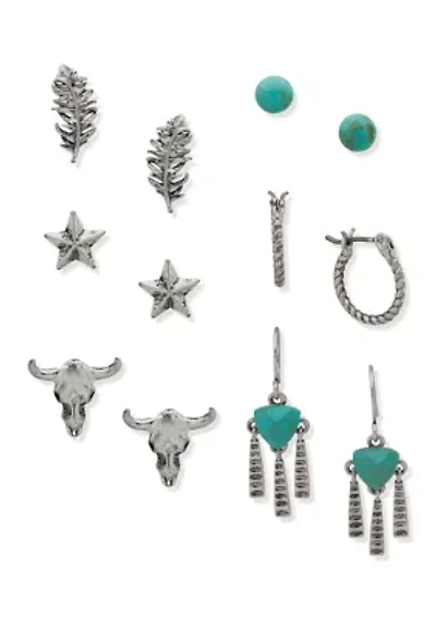 Western Stud Earring Set
