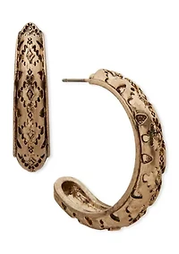 Engraved Hoop Earrings