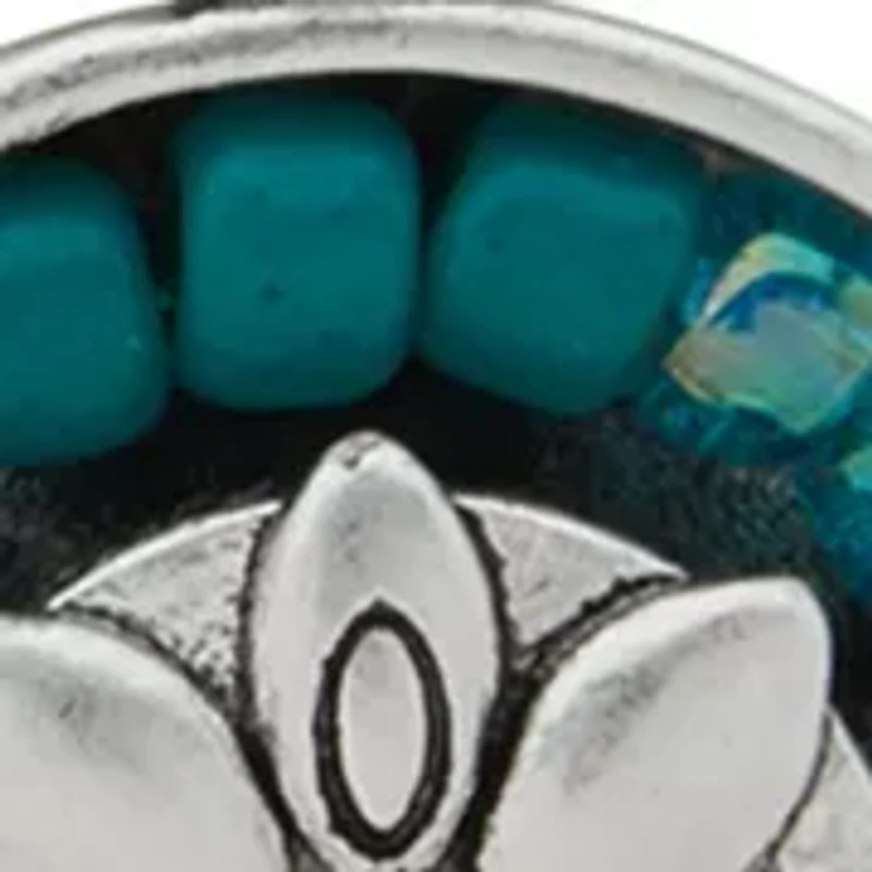 Beaded Huggie Stud Drop Trio Earring Set