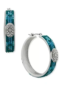 Beaded Hoop Earrings