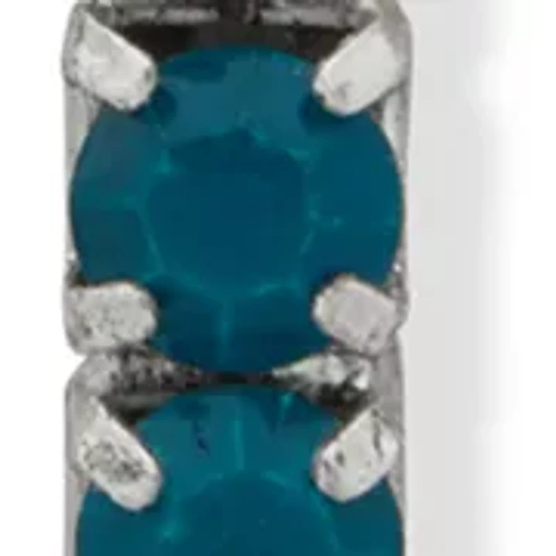 Stone Pavé C Hoop Earrings