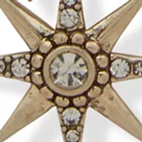 Gold Tone White Star Charm Multirow Necklace