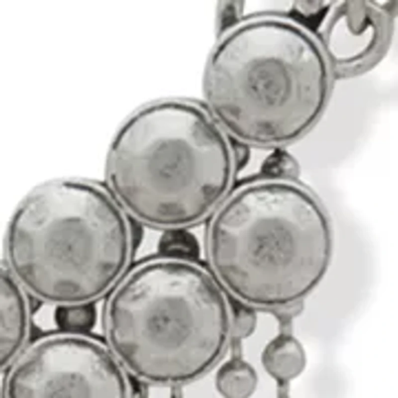 Silver Tone Long Chain Y Necklace