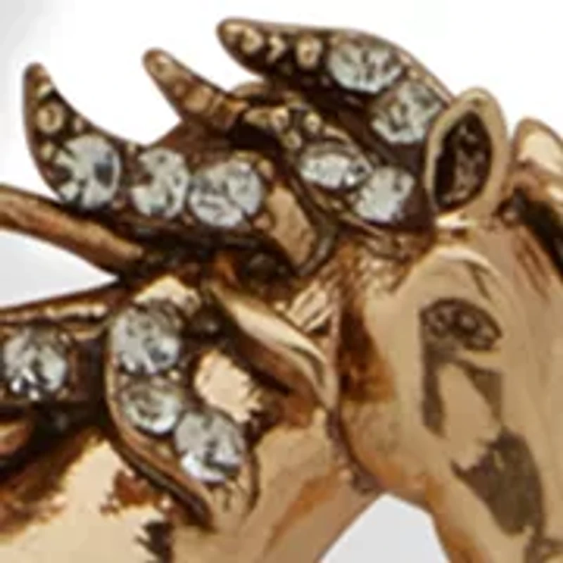  Crystal Pave Horse Pendant Necklace