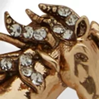  Crystal Pave Horse Pendant Necklace