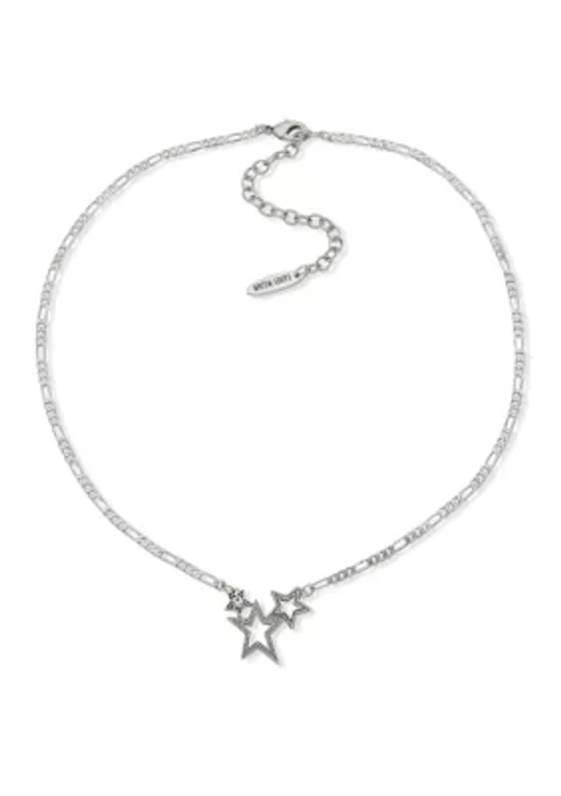Crystal Pave Star Pendant Necklace
