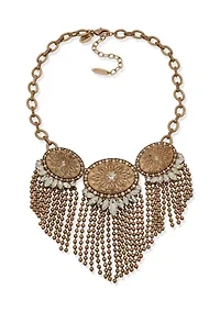  Crystal Stone Chain Frontal Necklace