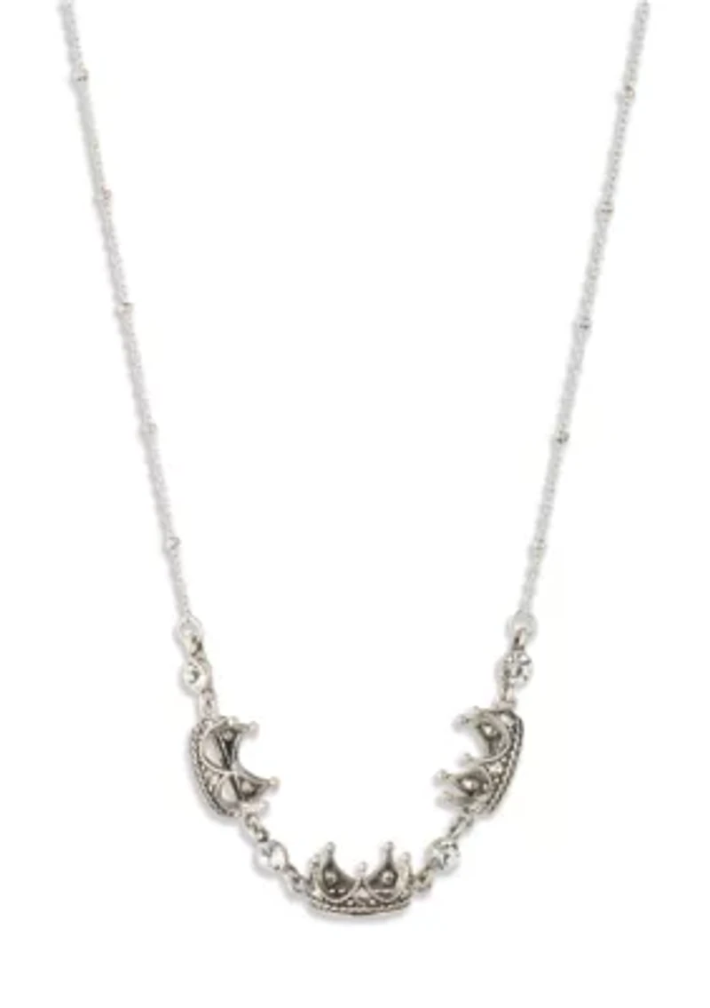 Crystal Crown Frontal Necklace