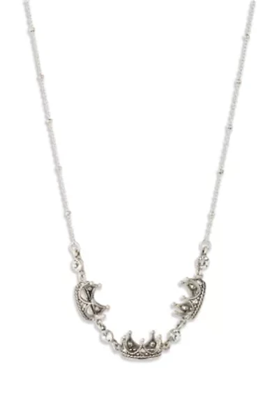 Crystal Crown Frontal Necklace