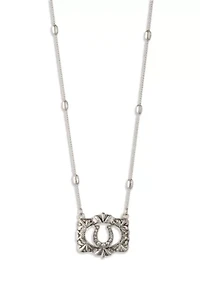 Crystal Horseshoe Pendant Necklace