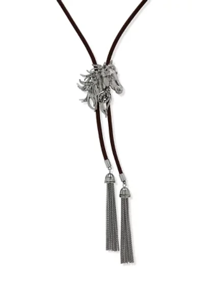  Crystal Horse Bolo Necklace
