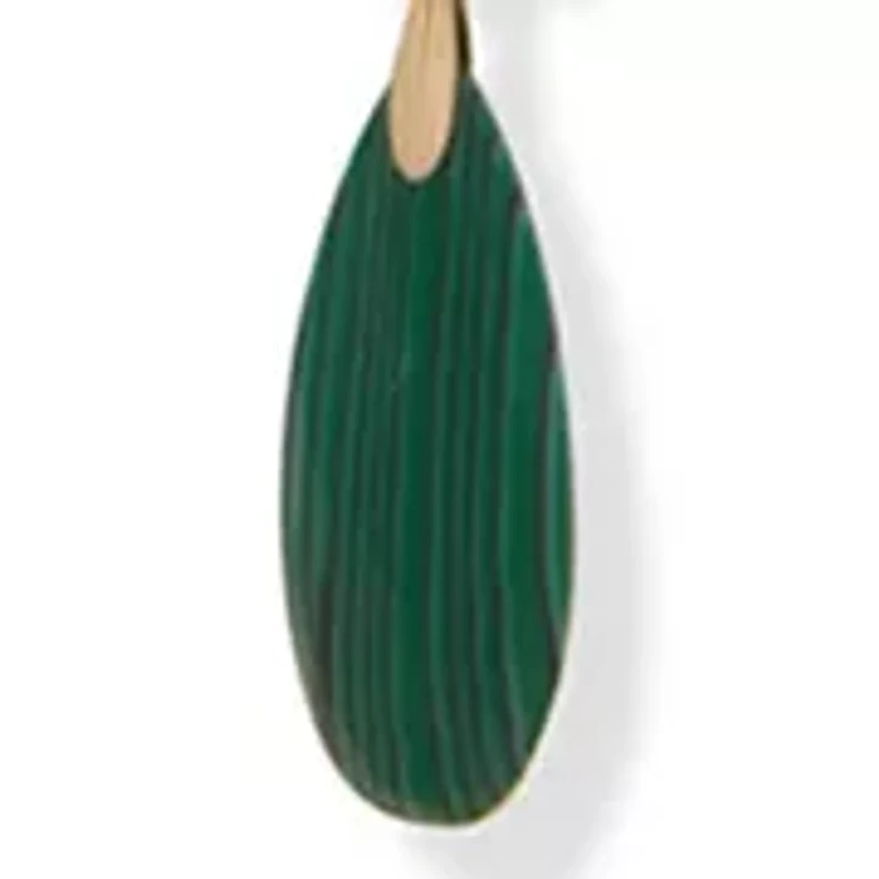 Green Stone Multi Row Chain Necklace