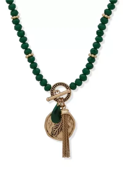 Beaded Lucky One Pendant Necklace