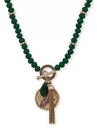 Beaded Lucky One Pendant Necklace