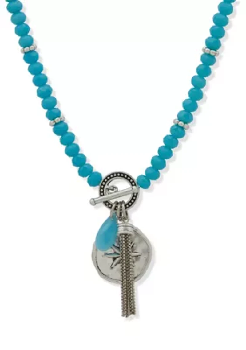 Beaded Star Eye Pendant Necklace