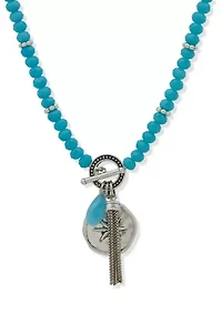 Beaded Star Eye Pendant Necklace