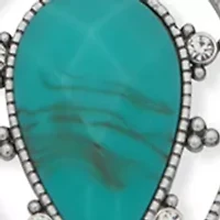 Turquoise Drama Stone Frontal Necklace