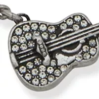  Pavé Guitar Pendant Necklace